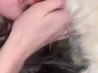 Girlfriend Milking Dogs Cock